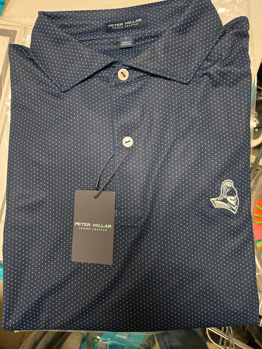 Peter Millar Polo Navy Blue Dot Crown Crafted