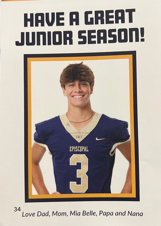 2026 Program Ad - Individual/Student - 1/4 Page